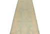 3x12 Green and Ivory Turkish Oushak Runner