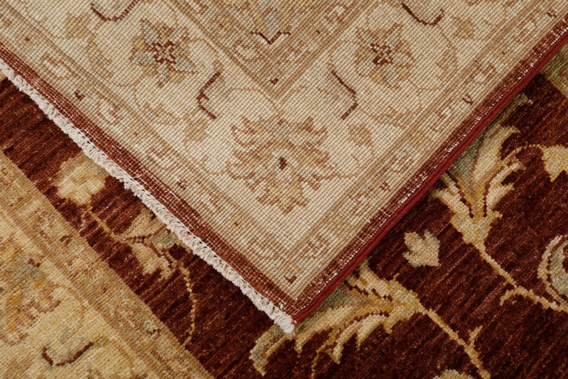 3x10 Brown and Ivory Turkish Traditional Runner