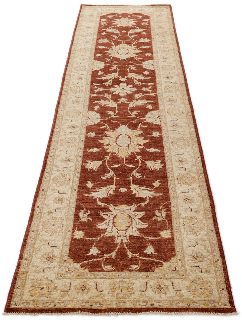 3x10 Brown and Ivory Turkish Traditional Runner