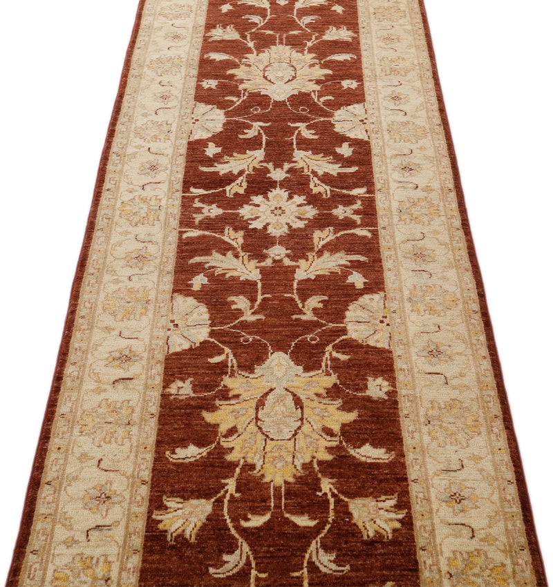 3x10 Brown and Ivory Turkish Traditional Runner