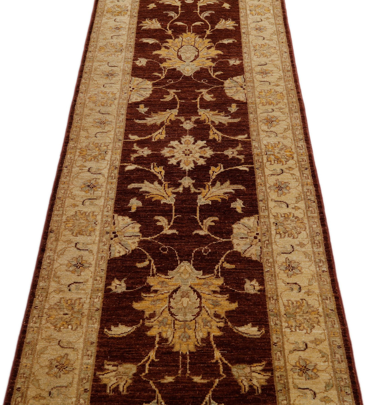 3x10 Brown and Ivory Turkish Traditional Runner