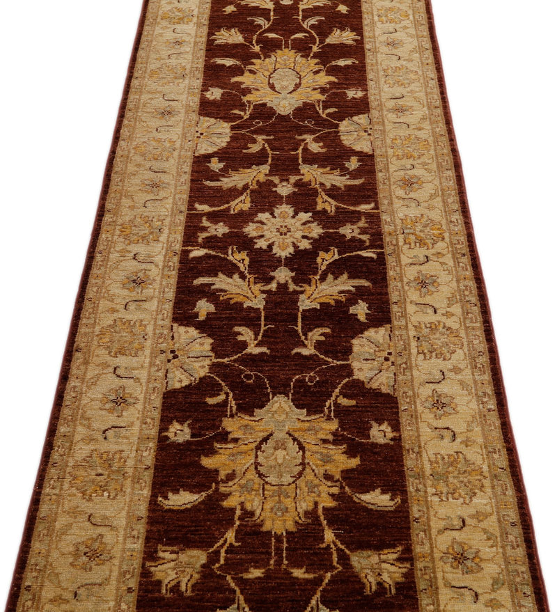 3x10 Brown and Ivory Turkish Traditional Runner