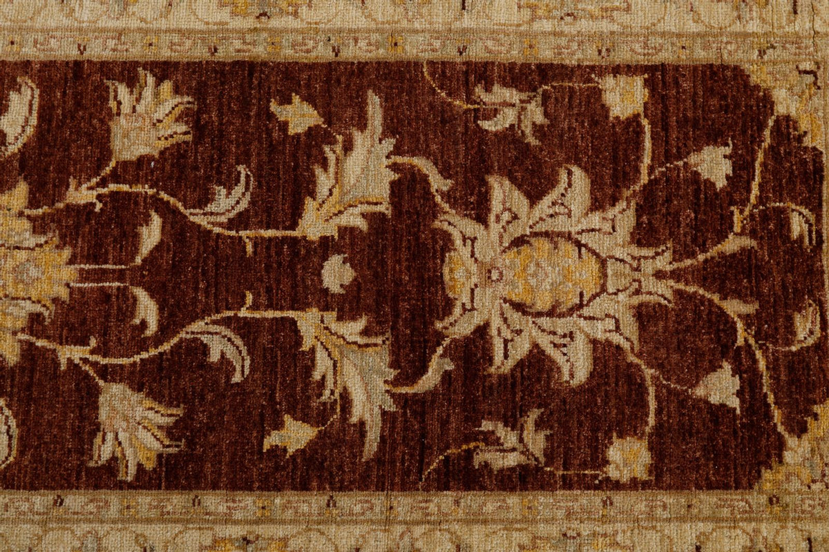 3x10 Brown and Ivory Turkish Traditional Runner