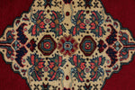 3x5 Red and Navy Turkish Traditional Rug