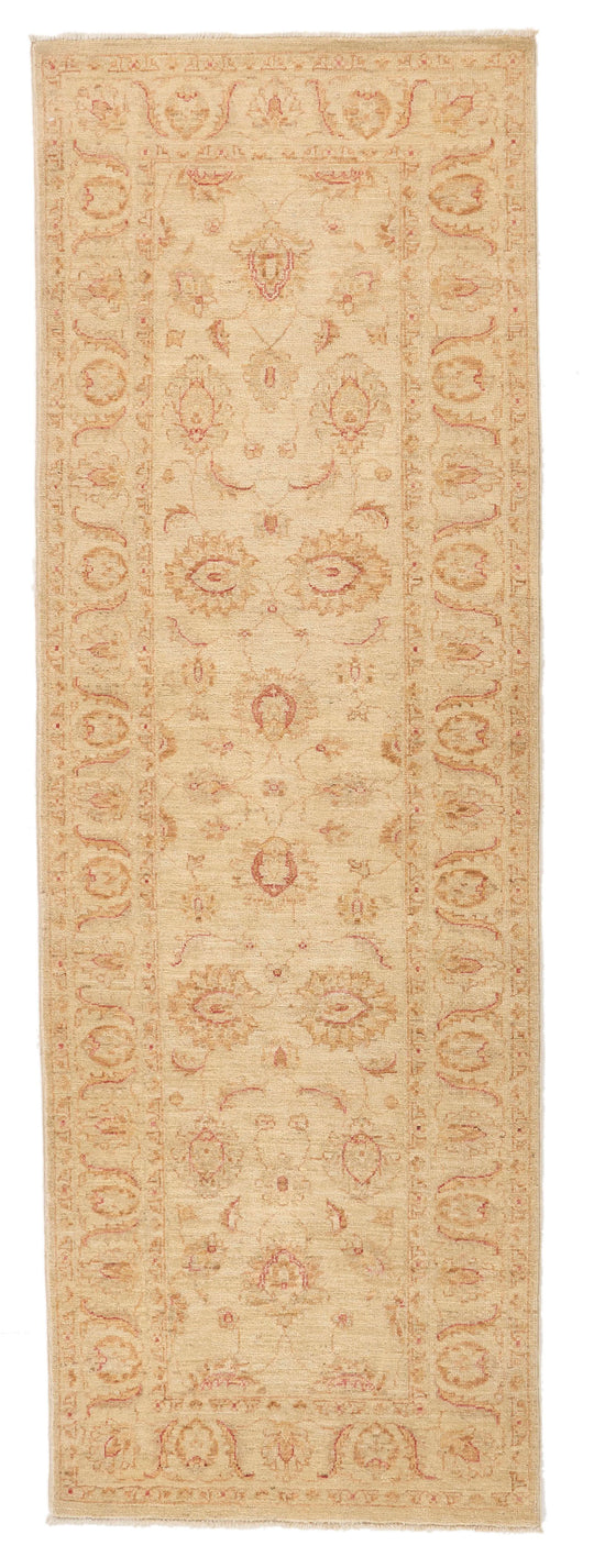3x8 Ivory Turkish Oushak Runner