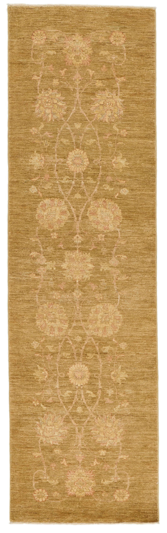 3x9 Brown and Pink Modern Contemporary Runner