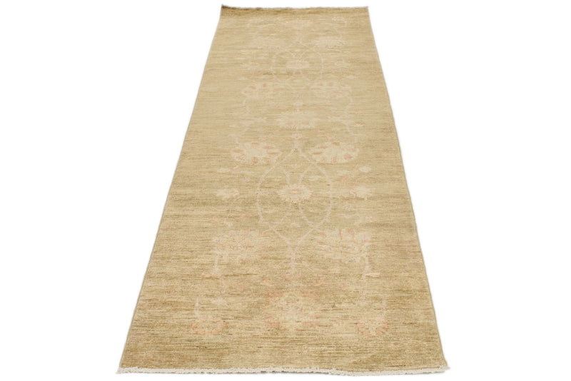 3x9 Brown and Pink Modern Contemporary Runner