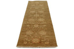 3x9 Brown and Pink Modern Contemporary Runner