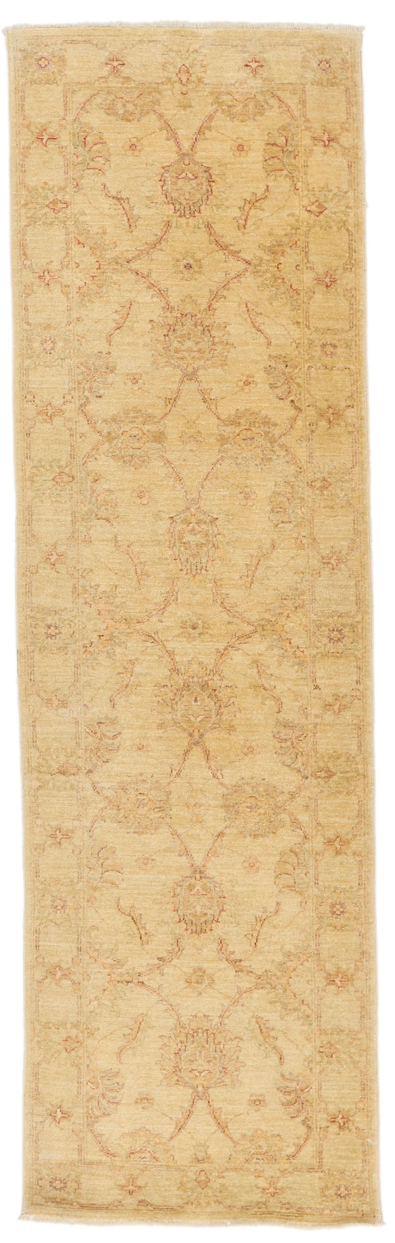 2x8 Ivory Turkish Oushak Runner