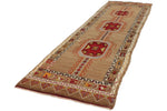 4x13 Brown and Red Turkish Tribal Runner