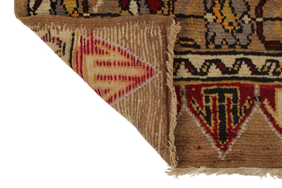 4x13 Brown and Red Turkish Tribal Runner