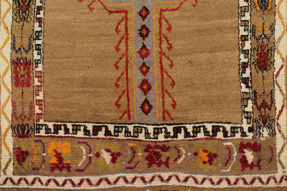 4x13 Brown and Red Turkish Tribal Runner