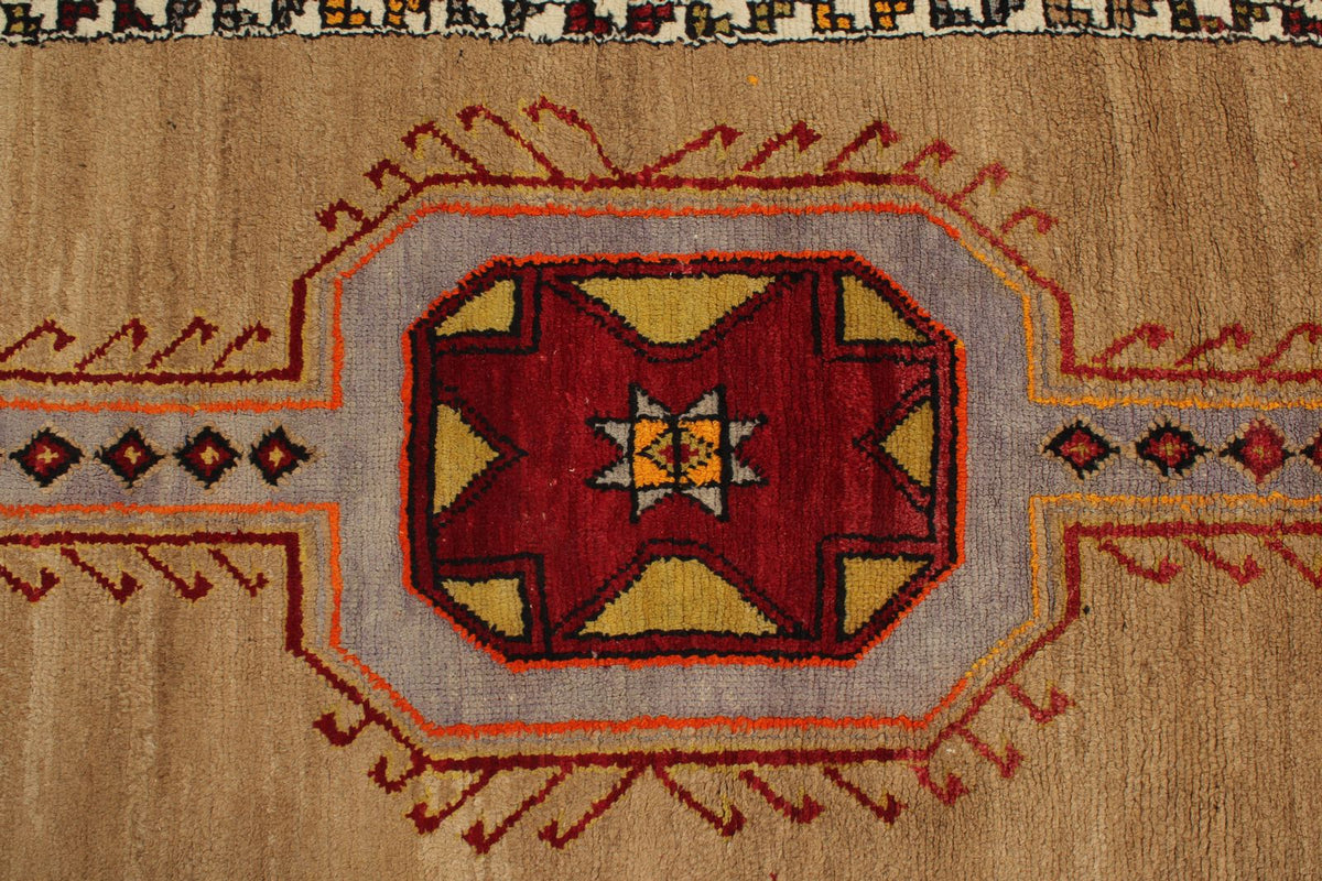 4x13 Brown and Red Turkish Tribal Runner