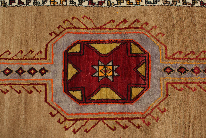 4x13 Brown and Red Turkish Tribal Runner