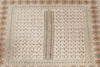 4x6 Ivory and Ivory Anatolian Tribal Rug