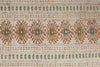 4x6 Ivory and Ivory Anatolian Tribal Rug