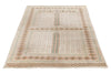 4x6 Ivory and Ivory Anatolian Tribal Rug