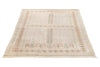 4x6 Ivory and Ivory Anatolian Tribal Rug