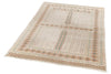 4x6 Ivory and Ivory Anatolian Tribal Rug