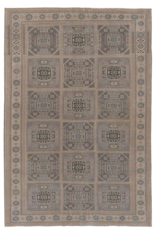5x7 Multicolor and Ivory Turkish Traditional Rug