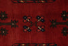 9x13 Red and Ivory Turkish Tribal Rug