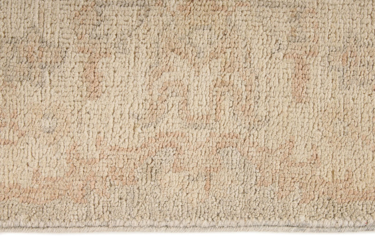 4x6 Off White and Blue Turkish Oushak Rug