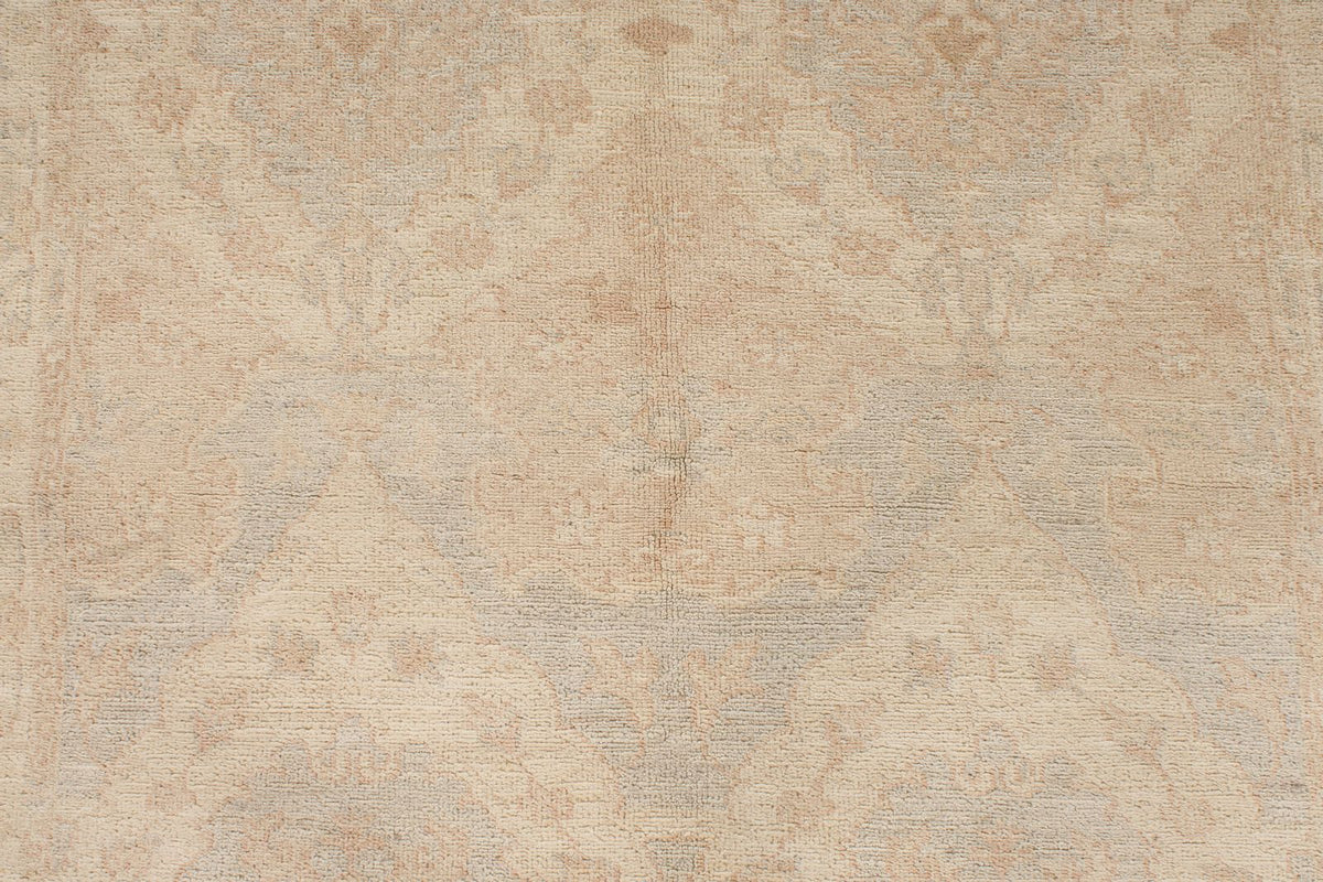 4x6 Off White and Blue Turkish Oushak Rug