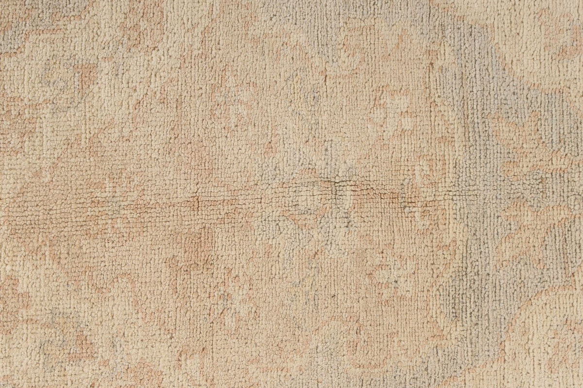 4x6 Off White and Blue Turkish Oushak Rug