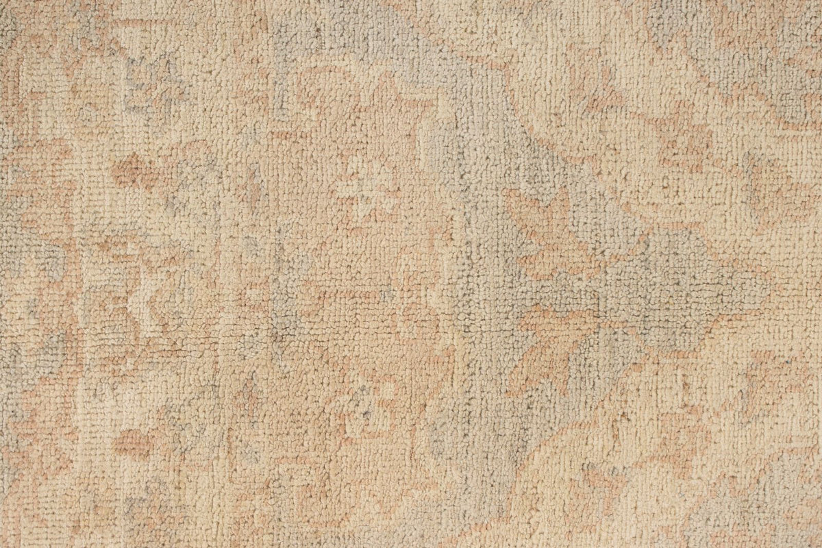 4x6 Off White and Blue Turkish Oushak Rug