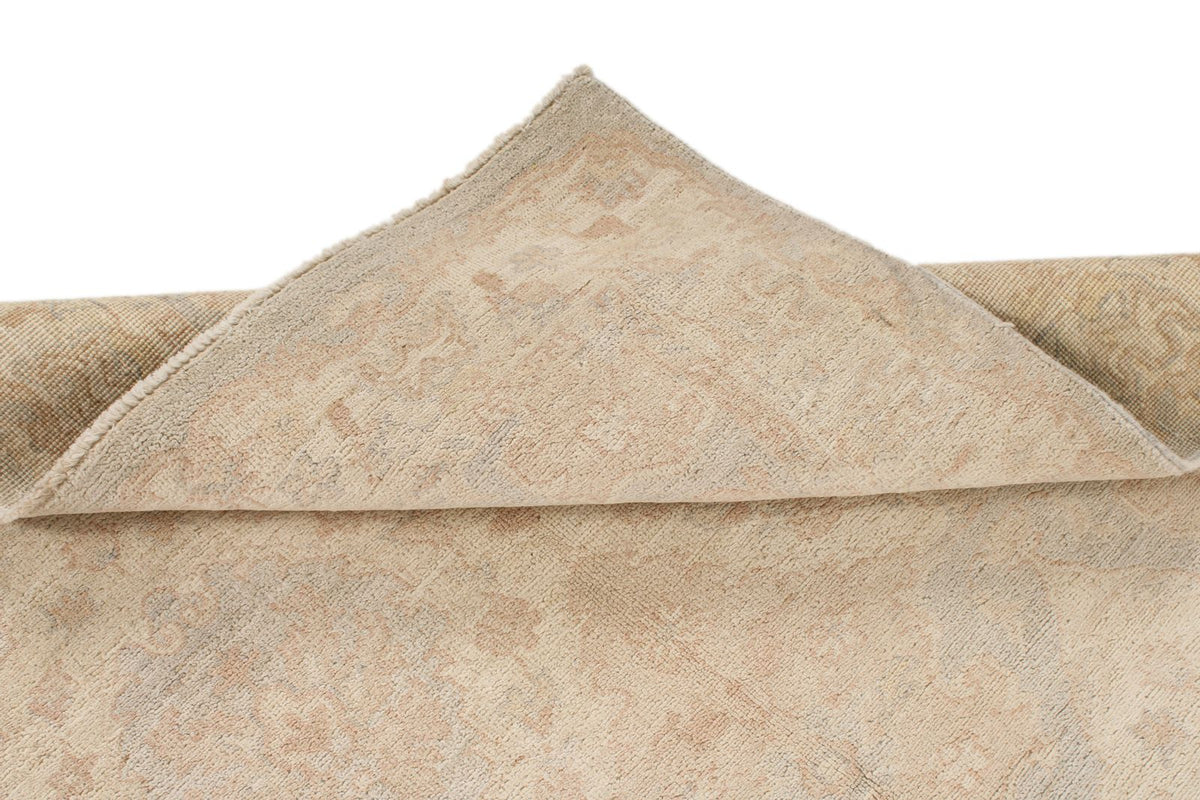 4x6 Off White and Blue Turkish Oushak Rug