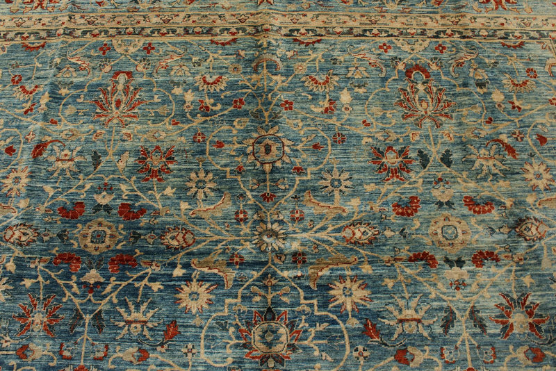 9x12 Blue and Light Blue Traditional Rug