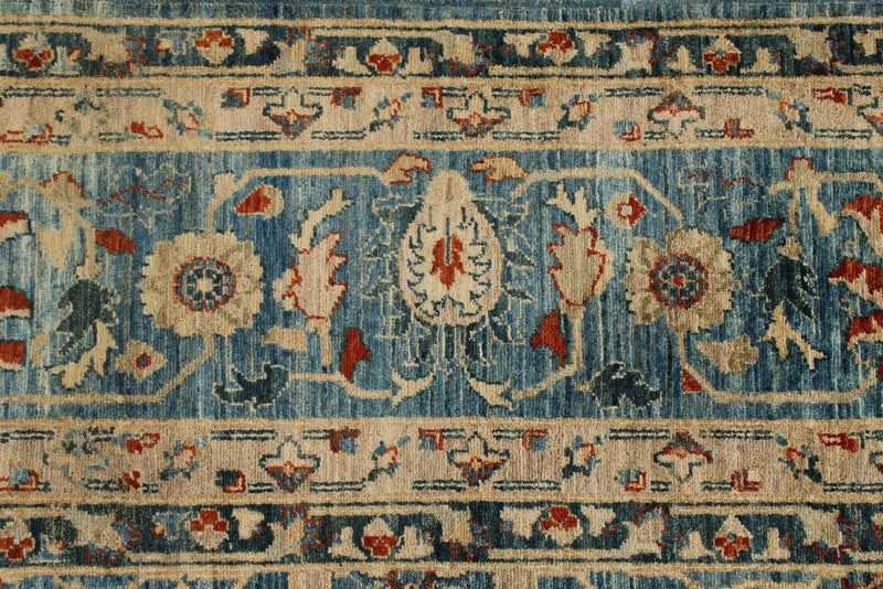 9x12 Blue and Light Blue Traditional Rug