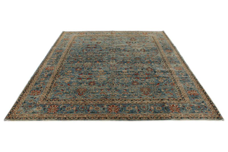 9x12 Blue and Light Blue Traditional Rug