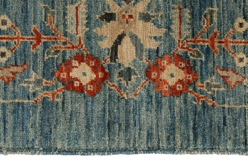 5x8 Red and Blue Traditional Rug