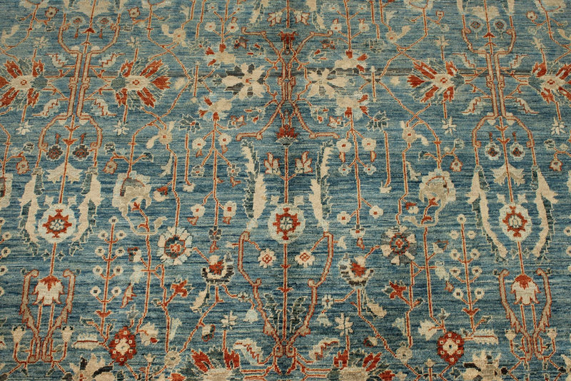 5x8 Red and Blue Traditional Rug