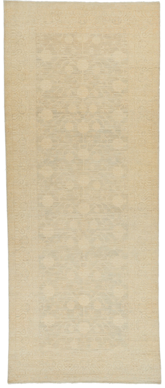 5x12 Gray and Ivory Turkish Tribal Runner