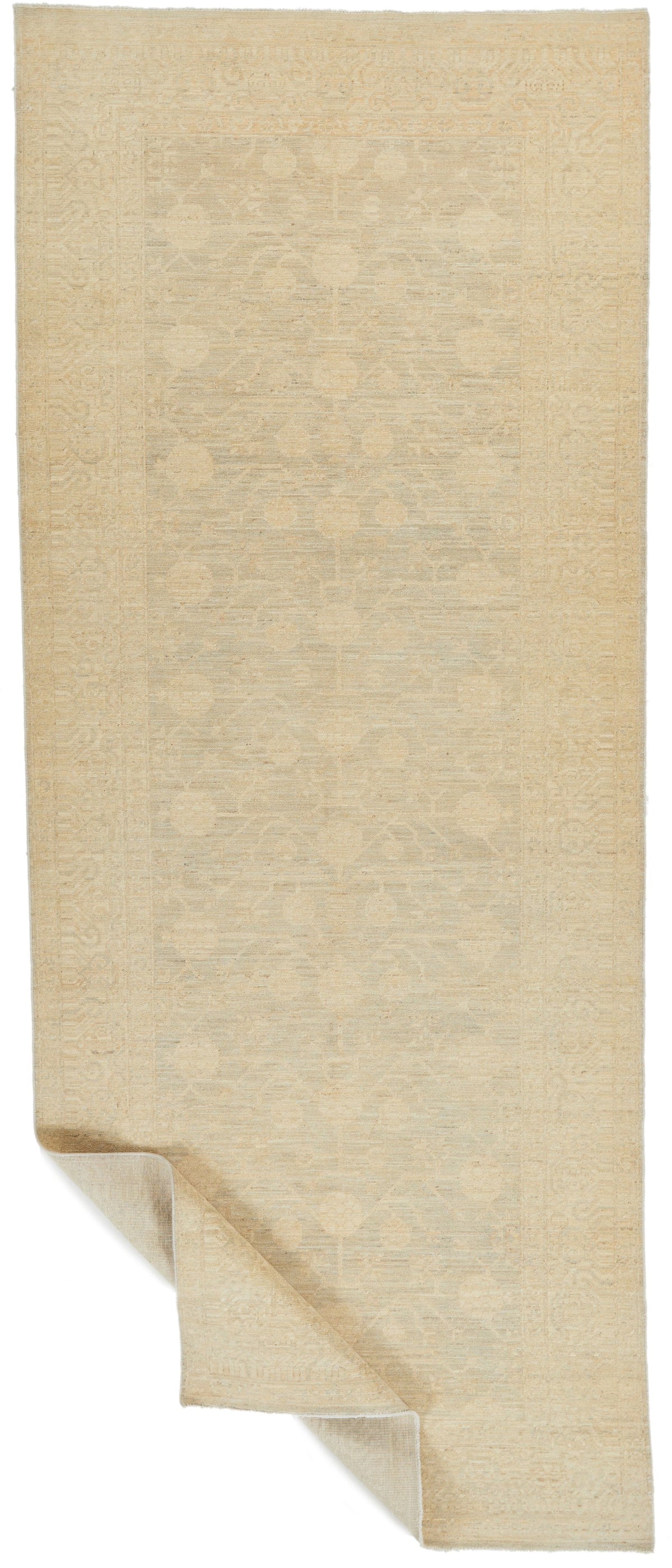 5x12 Gray and Ivory Turkish Tribal Runner