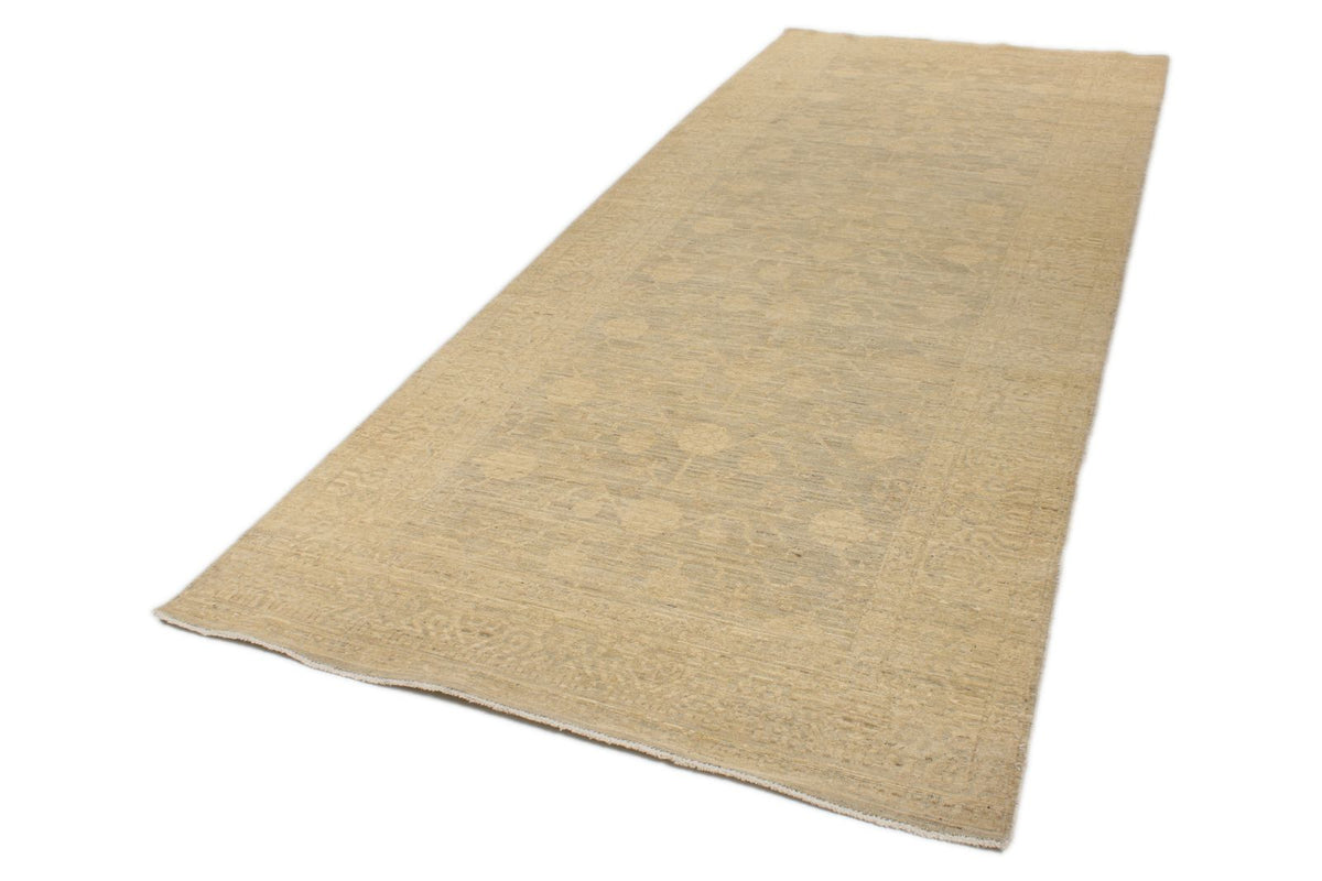 5x12 Gray and Ivory Turkish Tribal Runner
