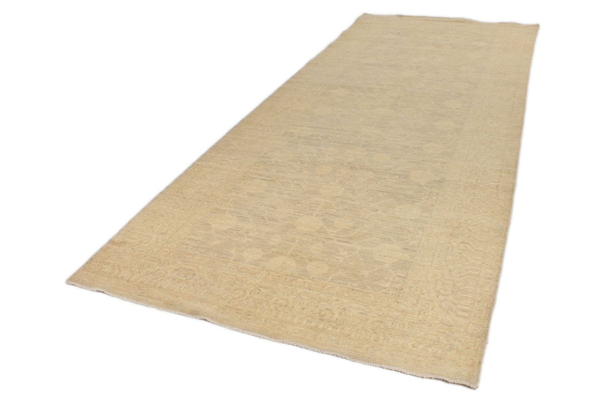 5x12 Gray and Ivory Turkish Tribal Runner