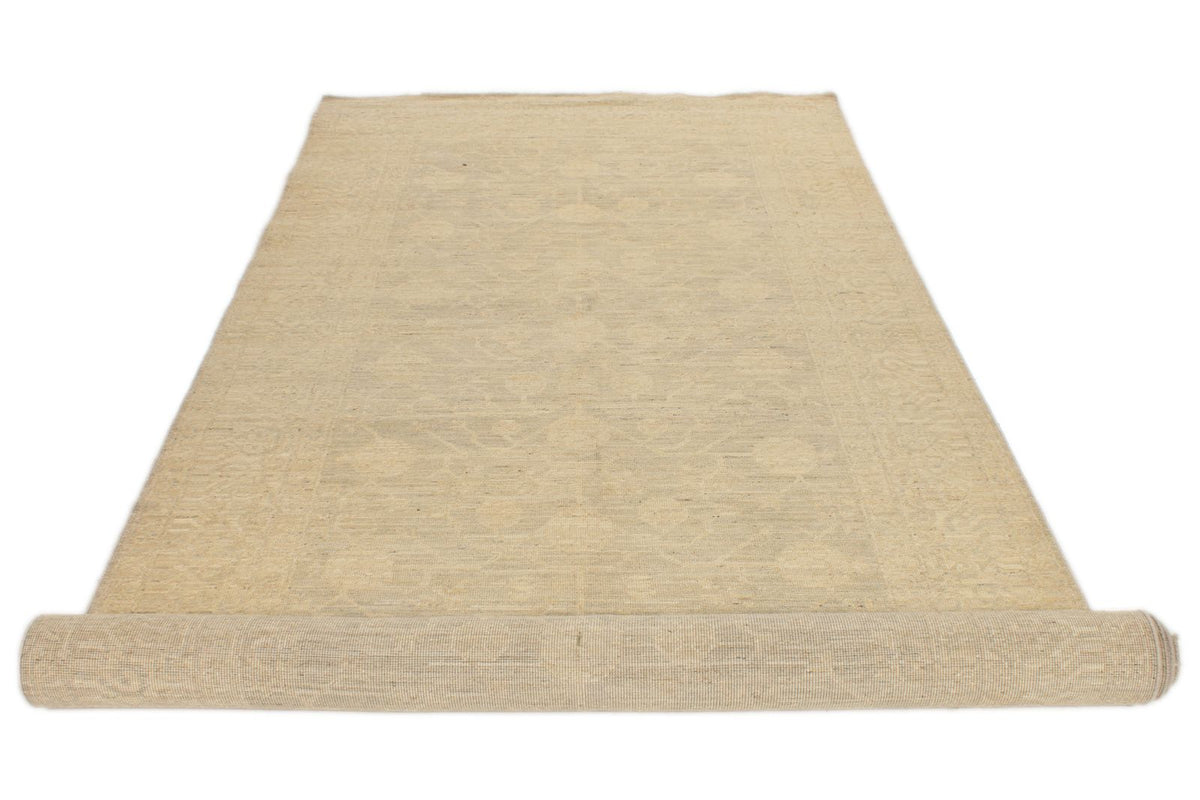 5x12 Gray and Ivory Turkish Tribal Runner