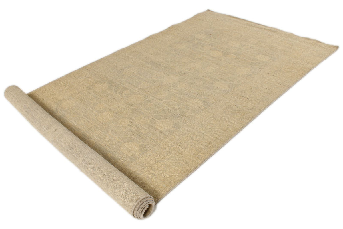 5x12 Gray and Ivory Turkish Tribal Runner
