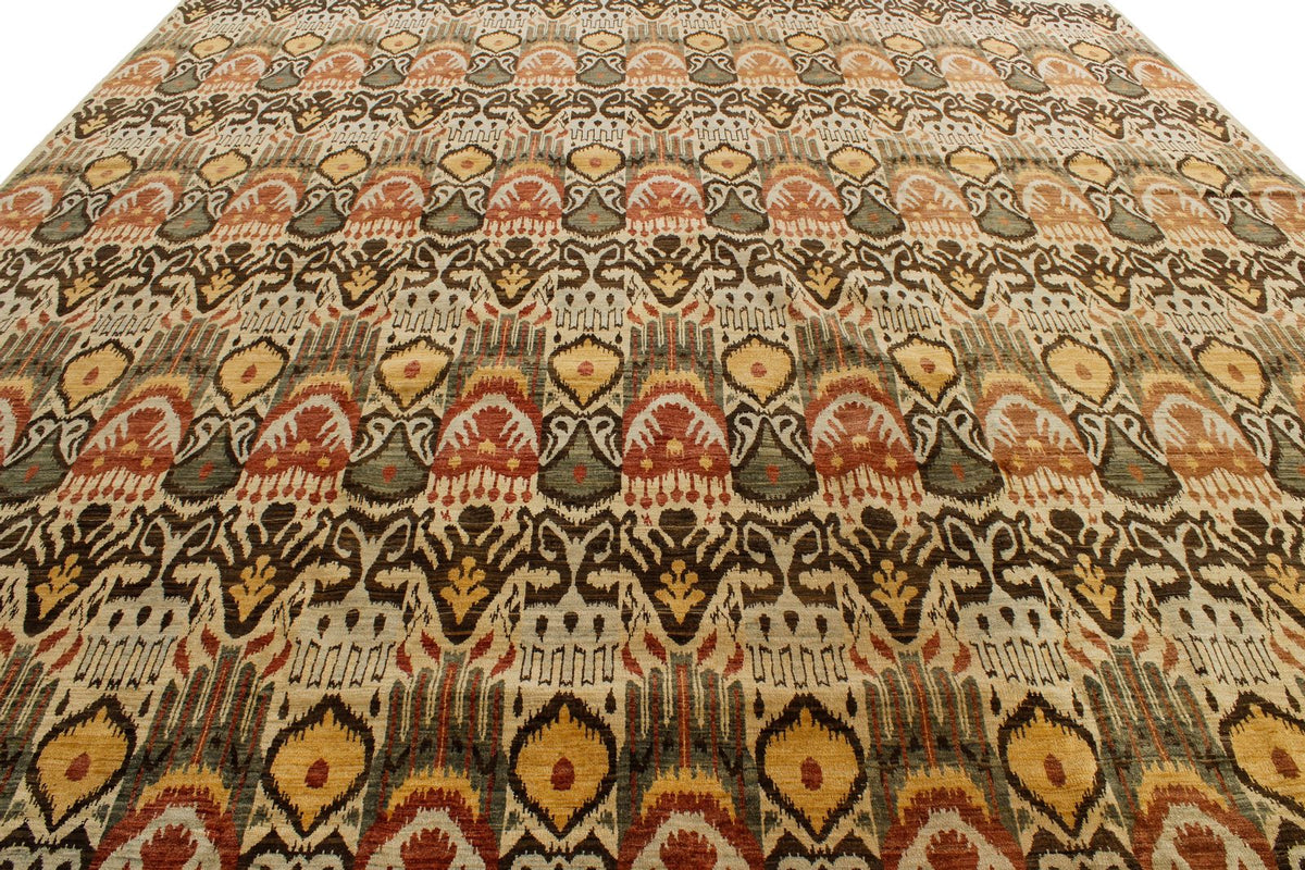 12x16 Multicolor and Ivory Modern Contemporary Rug