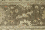 3x9 Gray and Ivory Turkish Oushak Runner