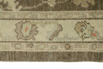 3x9 Gray and Ivory Turkish Oushak Runner