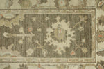 3x9 Gray and Ivory Turkish Oushak Runner