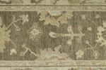 3x9 Gray and Ivory Turkish Oushak Runner