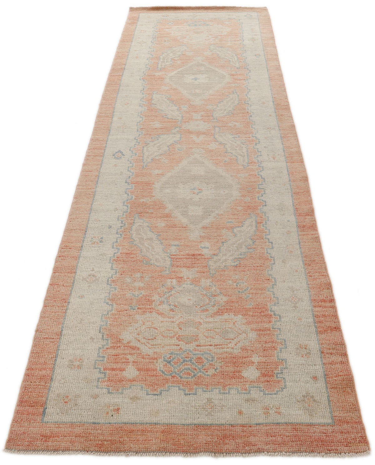 3x10 Rust and Ivory Oushak Runner