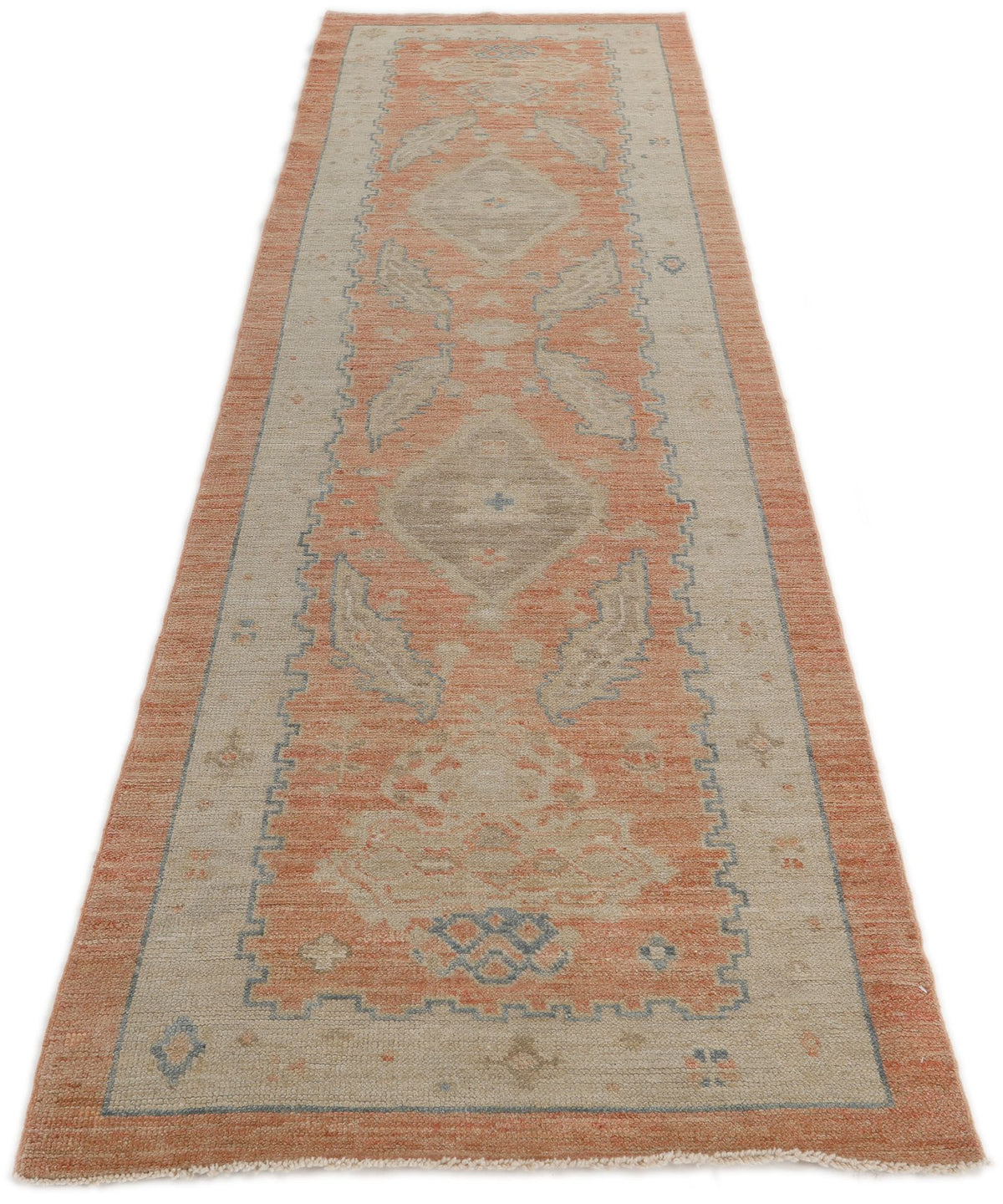 3x10 Rust and Ivory Oushak Runner