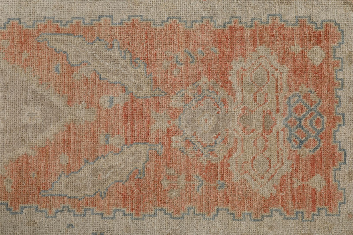 3x10 Rust and Ivory Oushak Runner
