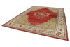 9x13 Red and Ivory Turkish Oushak Rug